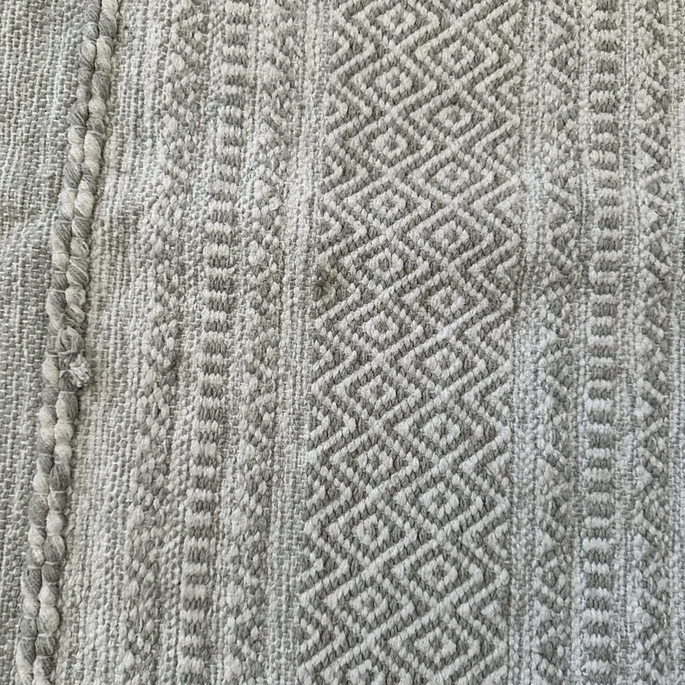 Gray and White Patterned Rug 33”x 55”